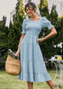 Boho Light Blue Midi Dress